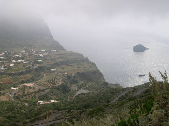 Pollara, village dans un ancien cratre